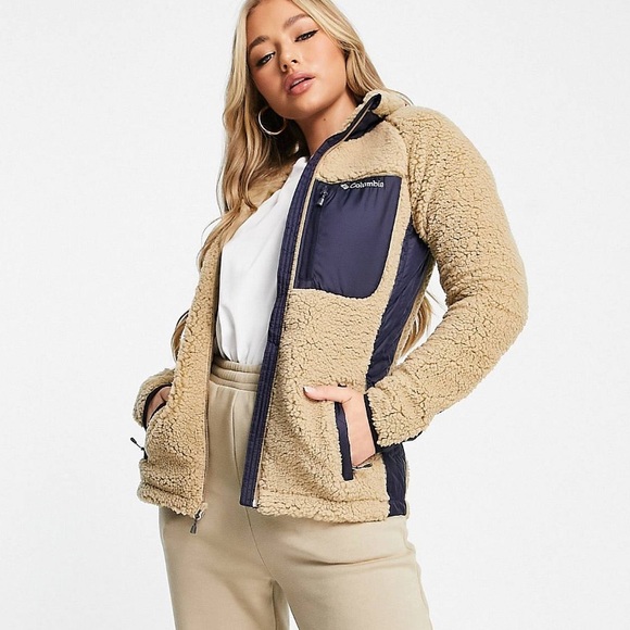 Columbia Jackets & Blazers - Columbia Archer Ridge full zip fleece beige navy neutral